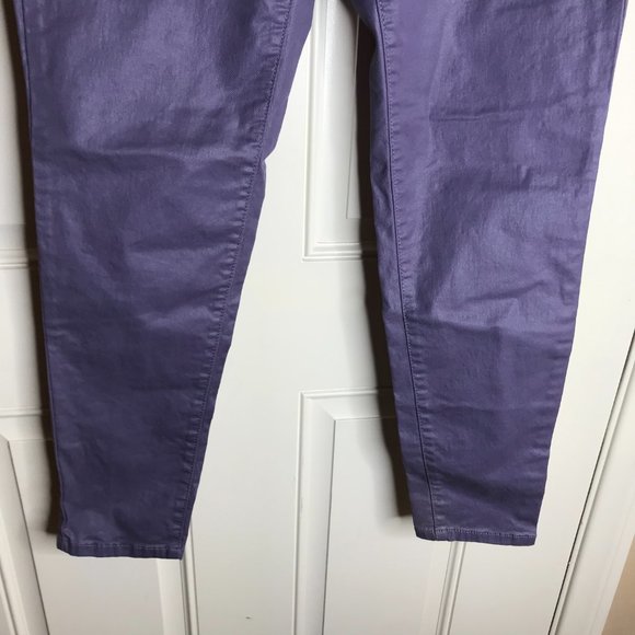 Simply Vera Vera Wang Women's Mid Rise Skinny Jeans Lilac Metallic ~ Size 10 - Picture 3 of 6